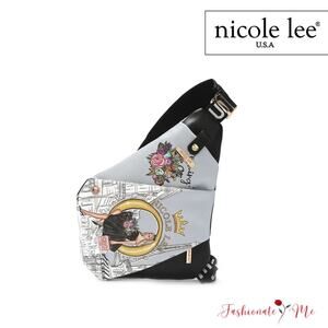 Nicole Lee USA Miranda Vegan Leather Adjustable Strap Slip Pocket Sling Backpack